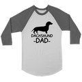 Dachshund Dad 3/4 Raglan Sleeve Unisex Shirt, Multiple Colors - Free Shipping