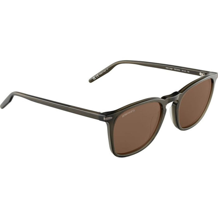 Delio Large, Shiny Crystal Khaki/Drivers Photochromic Polarised Glass Lenses