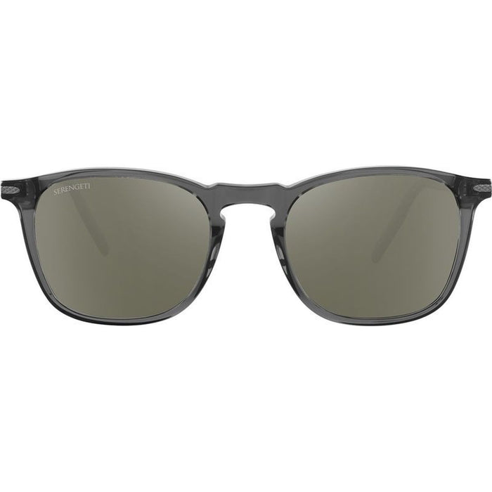 Delio, Shiny Translucent Gunmetal/555nm Photochromic Polarised Glass Lenses
