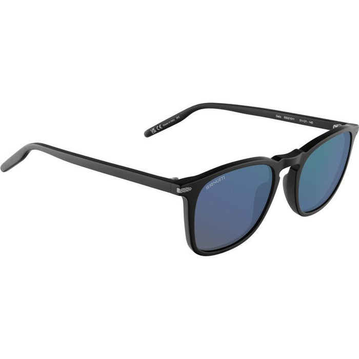 Delio, Matte Black/555nm Blue Photochromic Polarised Glass Lenses