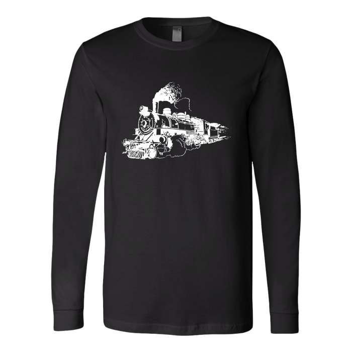 Distressed Steam Train Unisex Long Sleeve T-Shirt Extended Sizes Available Shipping Included