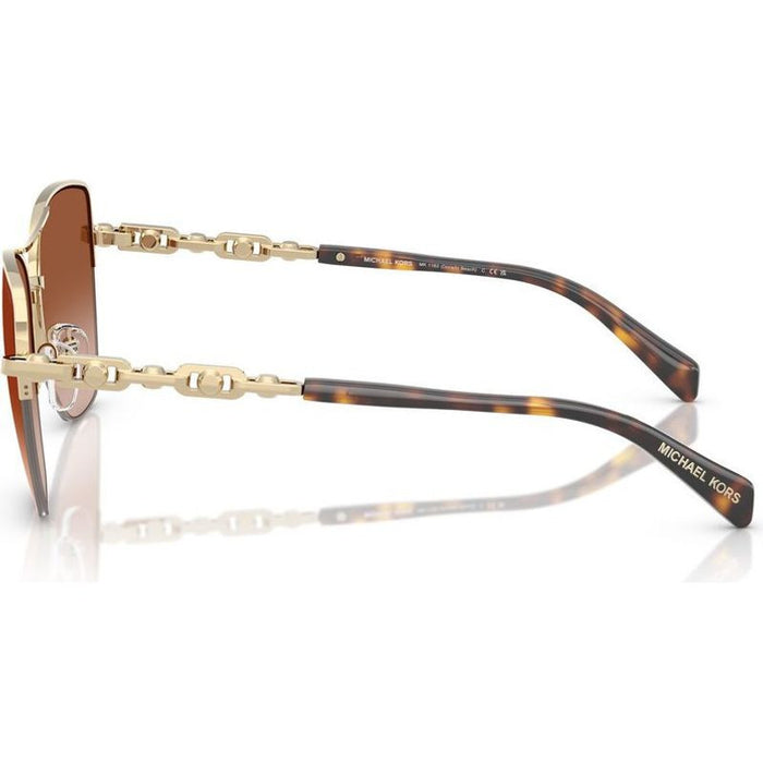 Dorado Beach MK1163, Shiny Light Gold/Dark Brown Gradient Lenses