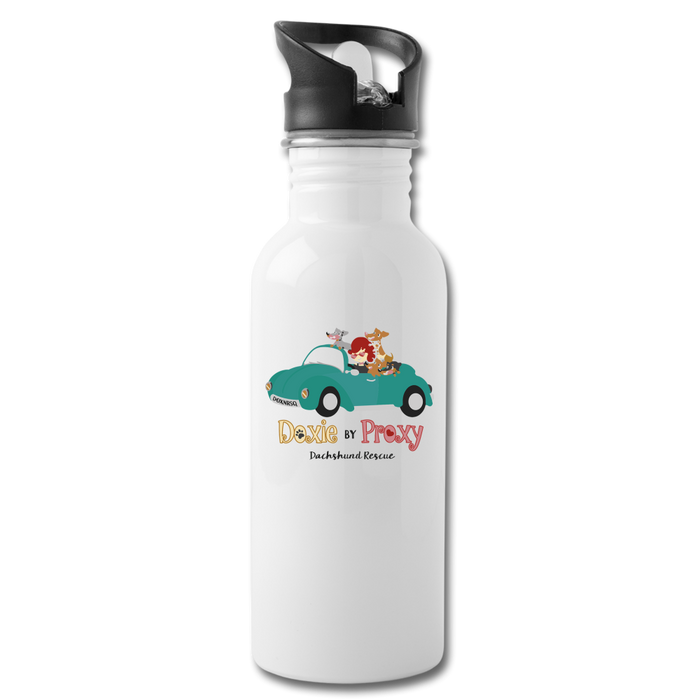 Doxie By Proxy 20 oz Stainless Steel Water Bottle - white