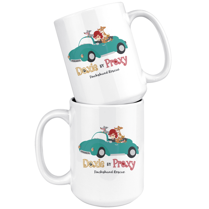 Doxie By Proxy Logo Ceramic 11/15 oz Coffee Mug, Shipping Included