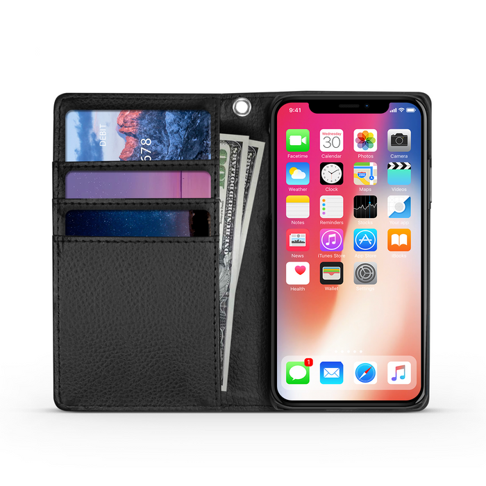 Doxie By Proxy Logo Vegan Leather Wallet Phone Case with Wrist Strap, Shipping Included