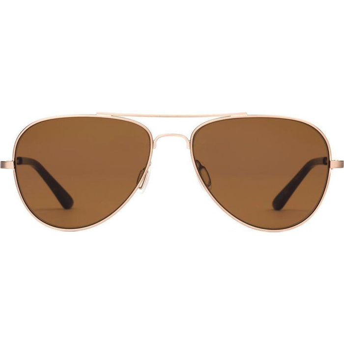 Drift, Brushed Gold and Eco Havana/Brown Glass Lenses