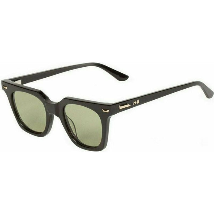 Dylan Kain, Black with 24K Gold Trim/Olive Green Lenses