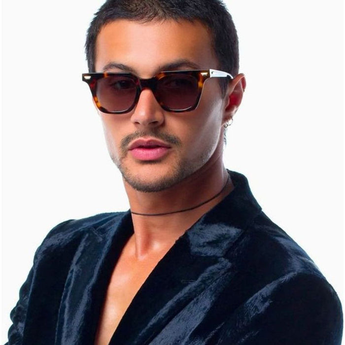 Dylan Kain, Vintage Tort with 24K Gold Trim/Grey Gradient Lenses