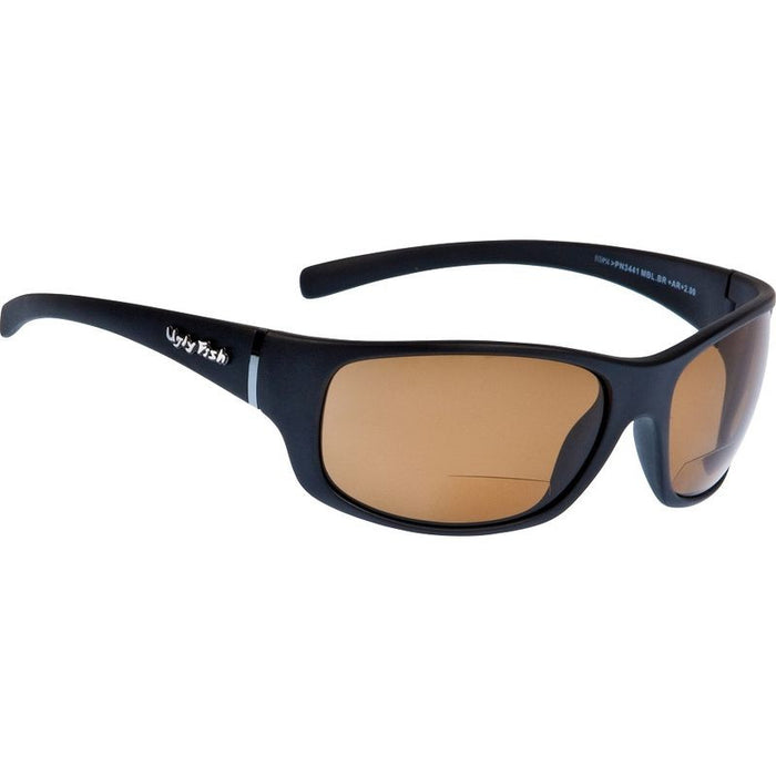 Eclipse, Matte Black/Bifocal +2.5 Brown Polarised Lenses
