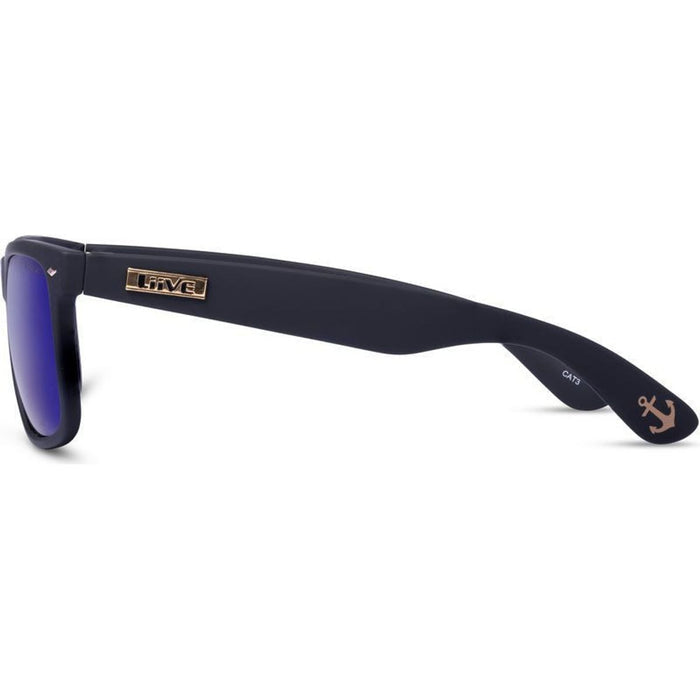El Capitan, Matte Black/Blue Mirror Polarised Lenses