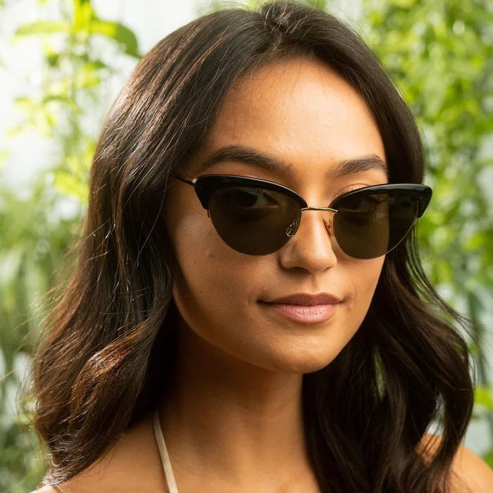 Electra, Gloss Black/Green Lenses