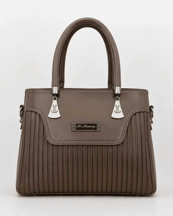 Elegant Pleated Leather Top-Handle Handbag - Nishat Creative Store