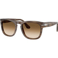 Elio PO3333S, Striped Brown/Brown Gradient Glass Lenses 54 Eye Size