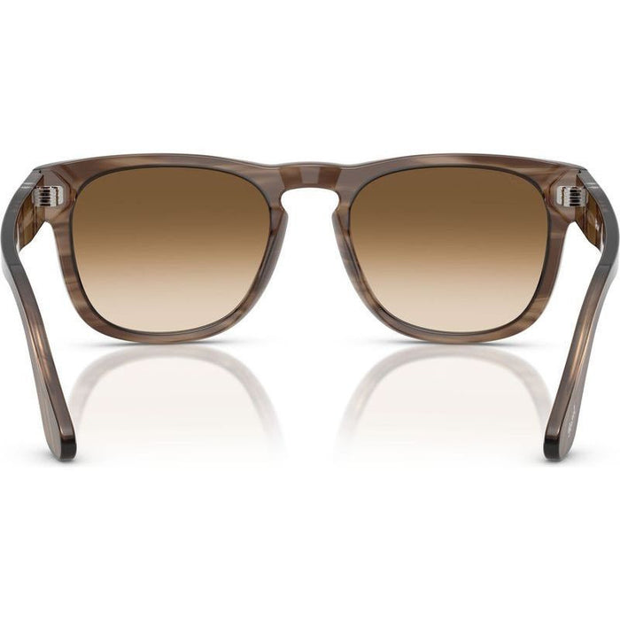 Elio PO3333S, Striped Brown/Brown Gradient Glass Lenses 54 Eye Size