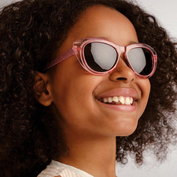 Elk - Kids, Pink Glitter/Smoke Polarised Lenses