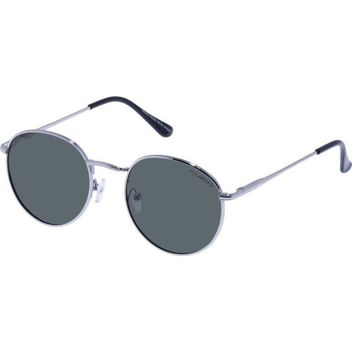 Enviro Round Metal, Silver and Black/Khaki Polarised Lenses
