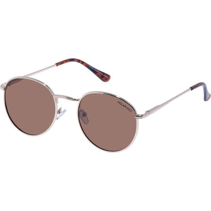 Enviro Round Metal, Gold and Dark Tort/Brown Polarised Lenses