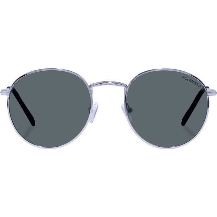 Enviro Round Metal, Silver and Black/Khaki Polarised Lenses