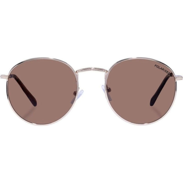 Enviro Round Metal, Gold and Dark Tort/Brown Polarised Lenses