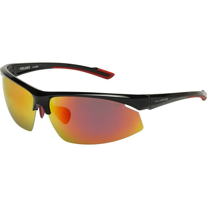 Fielder, Black/Red Mirror Polarised Lenses