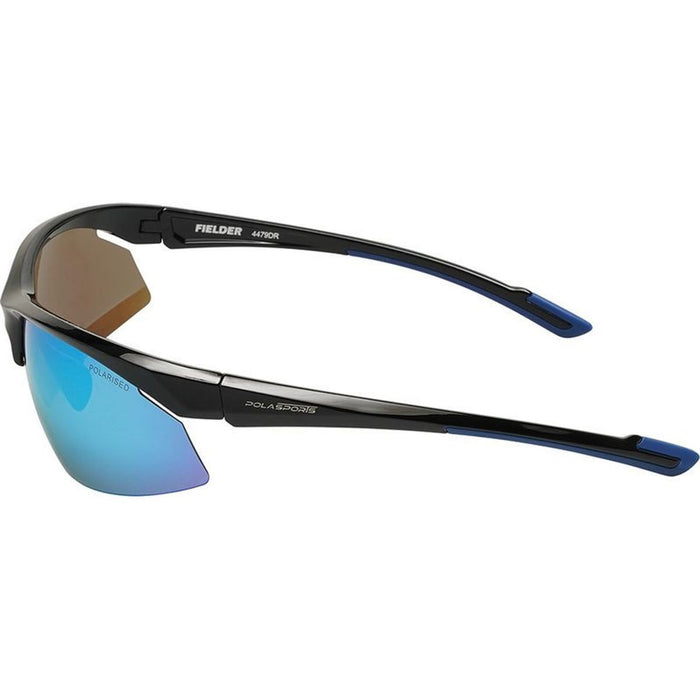 Fielder, Black/Blue Mirror Polarised Lenses