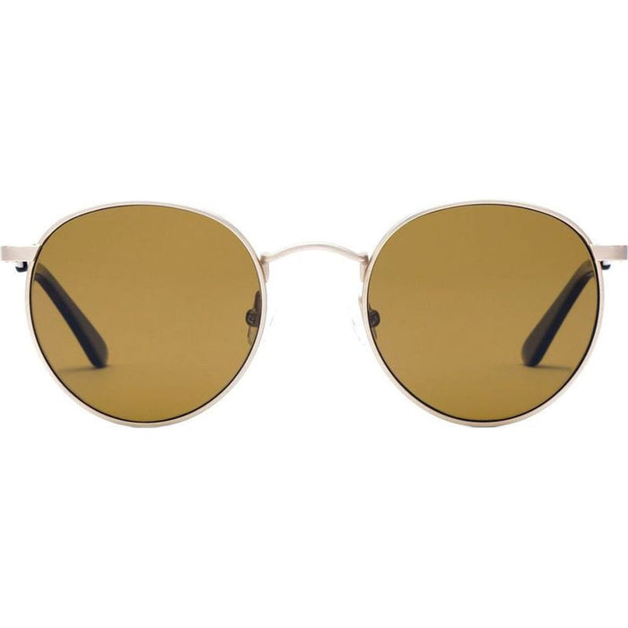 Flint, Brushed Gold/Brown Glass Lenses