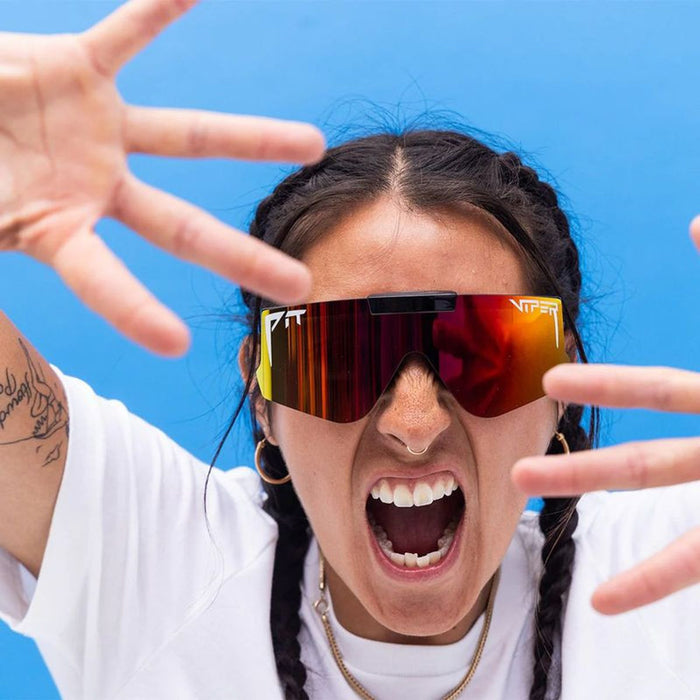 Flip Offs, Exec Black/Rainbow HDPV Mirror Polarised Lenses