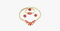 Floral Garnet Set