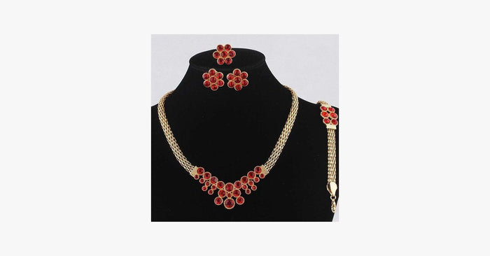 Floral Garnet Set