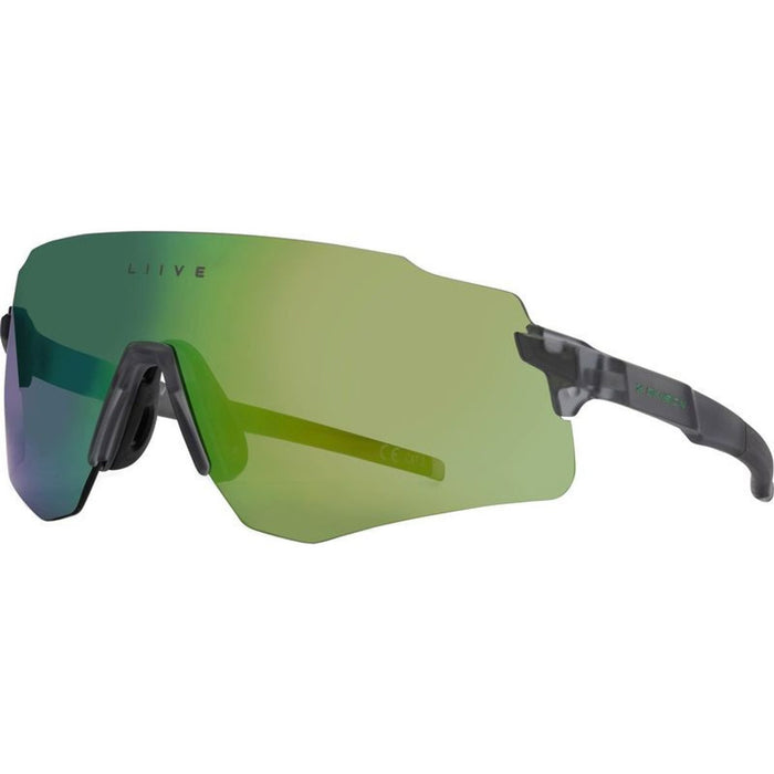 Flow X, Matte Xtal Smoke/Green Mirror Lenses