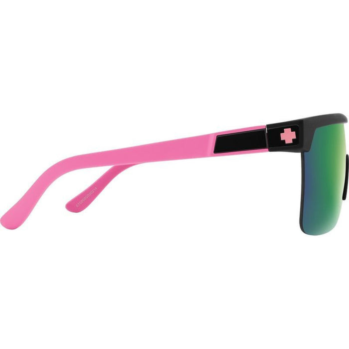 Flynn 5050, Matte Black and Pink/Light Grey Green Mirror Happy Lenses