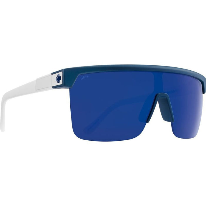 Flynn 5050, Matte Blue and White/Grey Green Blue Mirror Happy Lenses