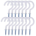 ForUBeauty 15 Pack 2 inches White Cup Hook Holder Ceiling Hooks for Hanging Plants Mugs Kitchen Utensils Wind Chimes and More