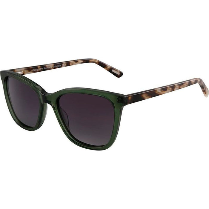 Gabriella, Crystal Green and Tort/Grey Gradient Polarised Lenses