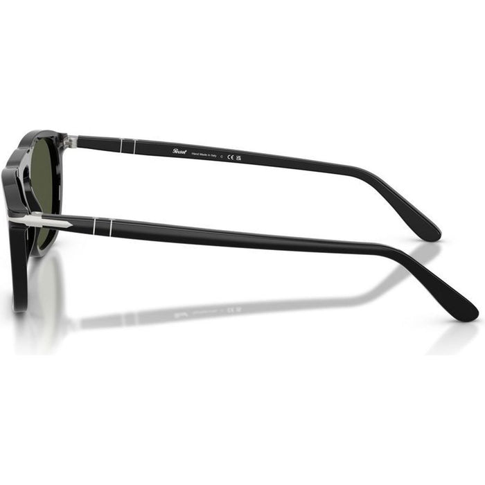 Gae PO3391S, Black/Green Glass Lenses 53 Eye Size
