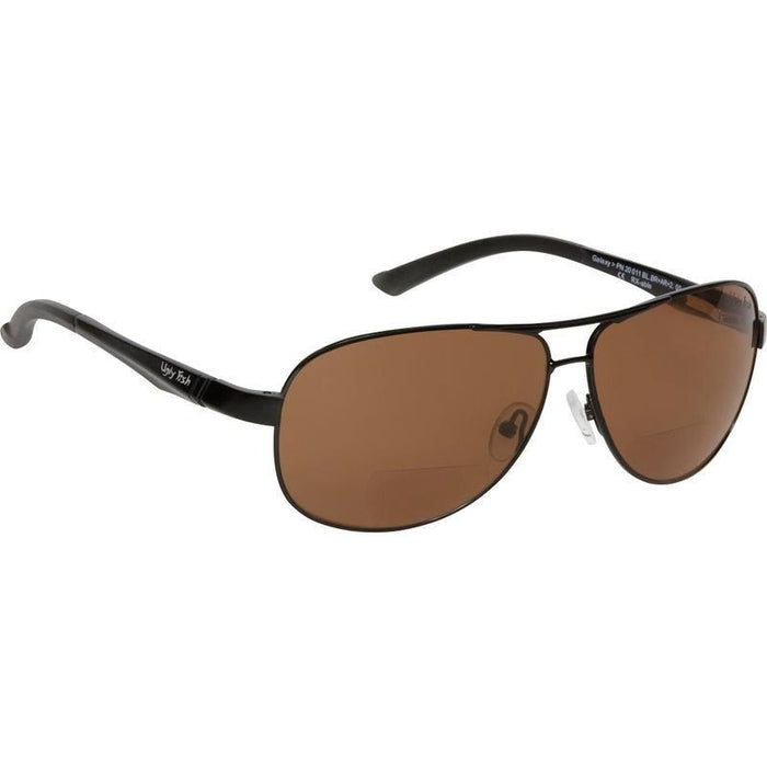 Galaxy, Matte Black/Bifocal +2.0 Brown Polarised Lenses