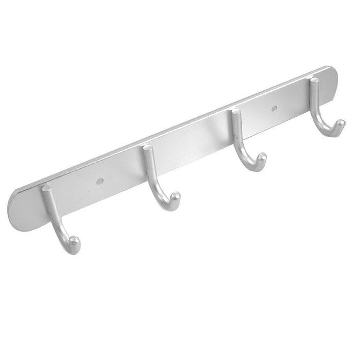 Generic Aluminium Alloy Towel Hat Coat Clothes Wall Mount Rack Hook 4 Hanger