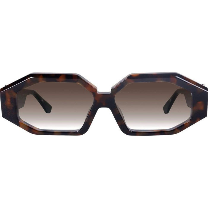 Genesis, Dark Amber Tort Black Temple with Gold Metal/Brown Gradient Lenses
