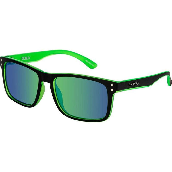 Goblin, Matte Black/Green Mirror Polarised Lenses