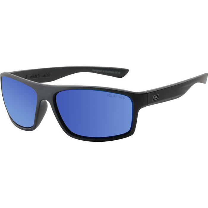 Gonzo, Satin Black/Blue Mirror Polarised Lenses