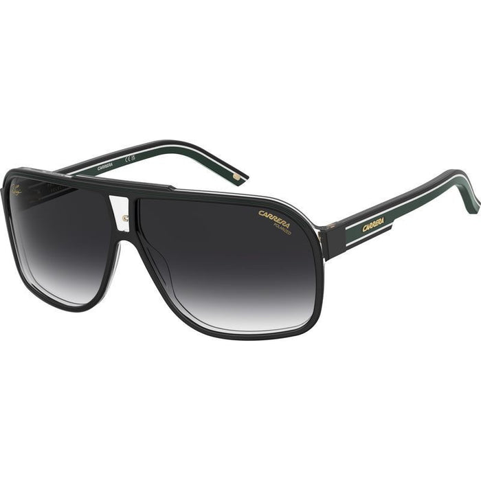 Grand Prix 2/Pat, Black Green/Grey Gradient Polarised Lenses