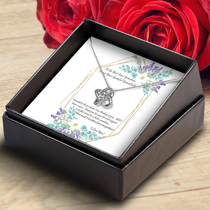 Grandma From Grandchild - Love Knot Necklace  I've Been Thinking of You, Shipping Included