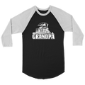 Grandpa Locomotive Train, 3/4 Raglan Sleeve Unisex Shirt, Shipping Included
