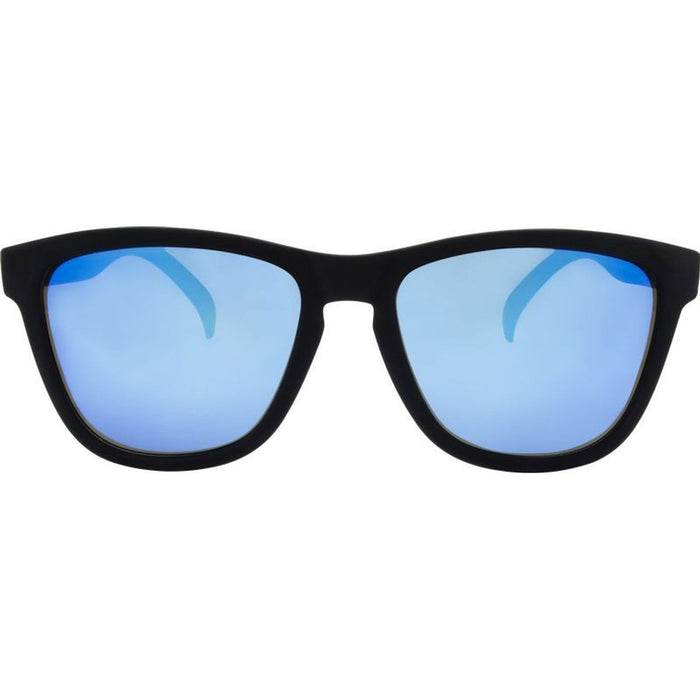 Gritty, Rubber Black/Blue Mirror Polarised Lenses
