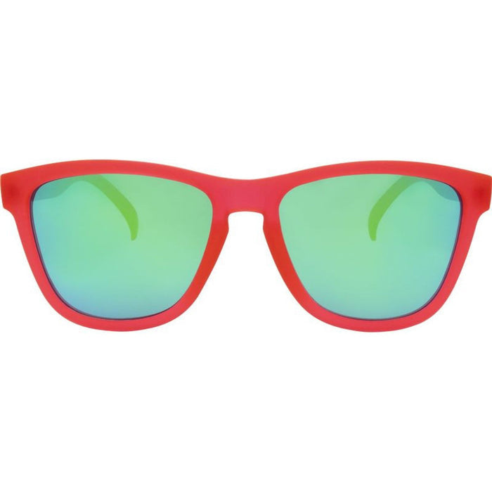 Gritty, Rubber Pink/Green Mirror Polarised Lenses