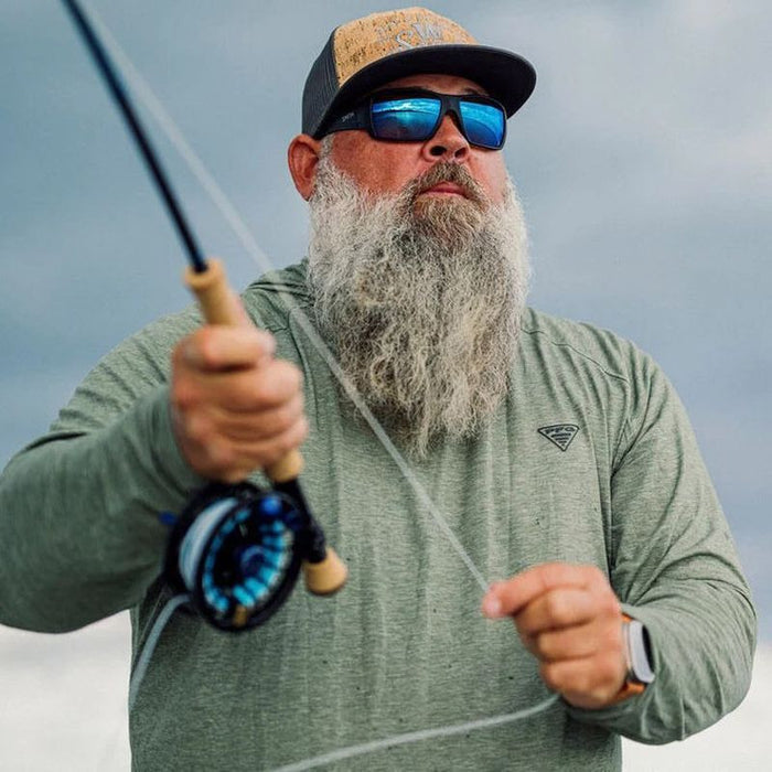 Guide's Choice XL, Matte Black/Chromapop Yellow Blue Mirror Polarchromic Glass Lenses