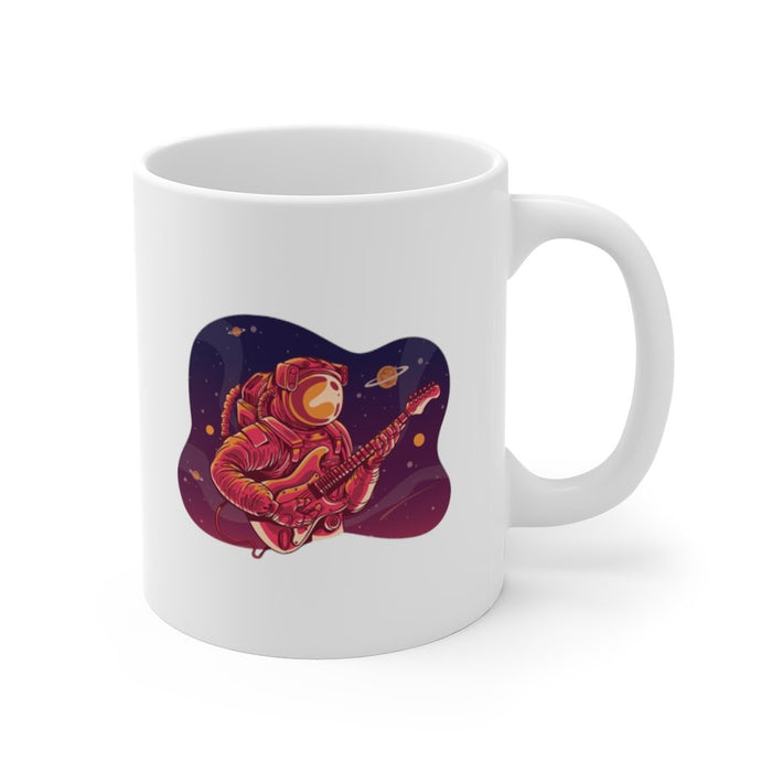 Guitar Playing Astronaut Mug 11oz/15oz Musician Gift Unisex Shipping Included