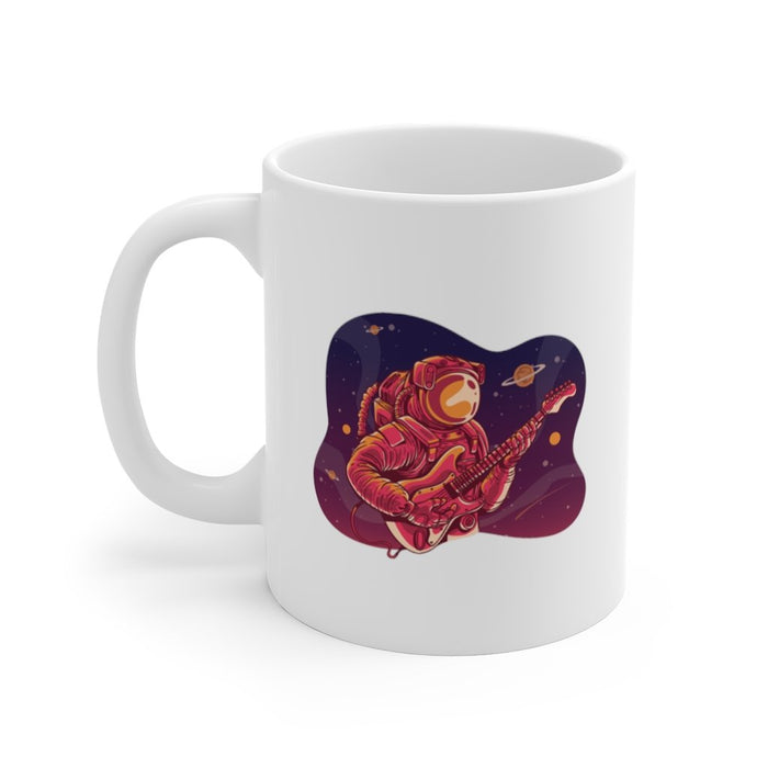 Guitar Playing Astronaut Mug 11oz/15oz Musician Gift Unisex Shipping Included