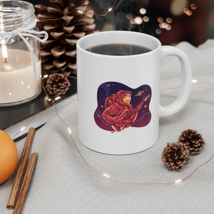 Guitar Playing Astronaut Mug 11oz/15oz Musician Gift Unisex Shipping Included