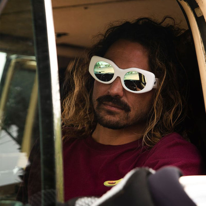 Hangout, Matte White/Bronze Platinum Spectra Mirror Lenses